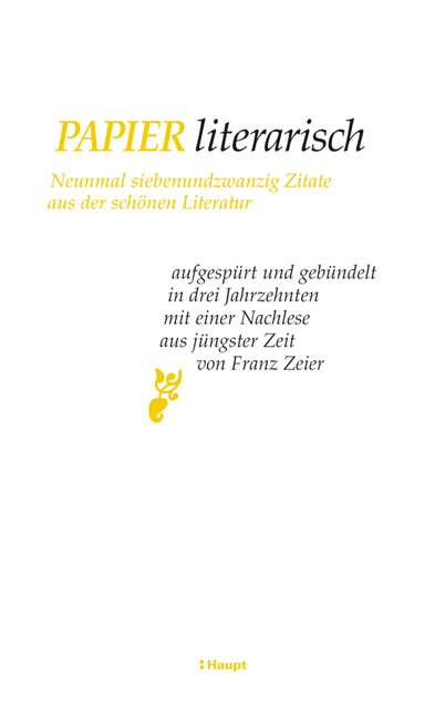 Vorderes Coverbild Papier literarisch