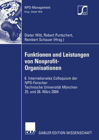 Vorderes Coverbild Funktionen und Leistungen von Nonprofit-Organisationen