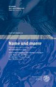 Vorderes Coverbild Name und 'maere'