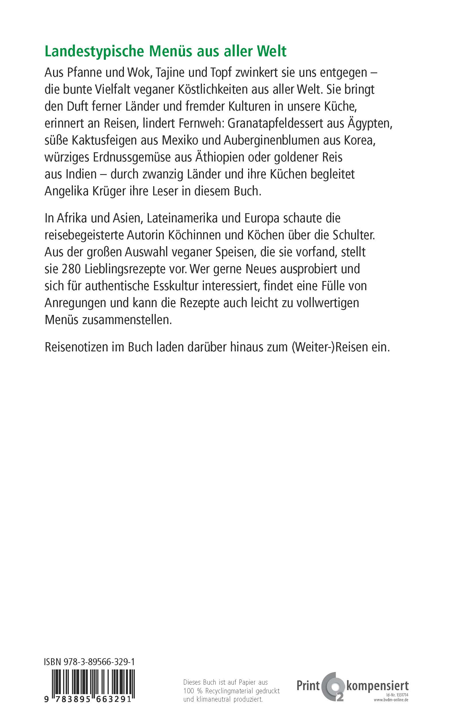 Rückseitencover Vegane Köstlichkeiten - international