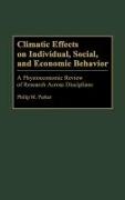 Vorderes Coverbild Climatic Effects on Individual, Social, and Economic Behavior