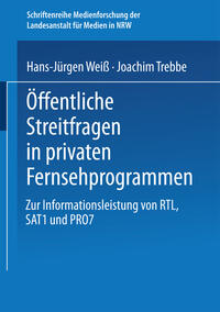 Vorderes Coverbild Öffentliche Streitfragen in privaten Fernsehprogrammen