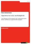 Vorderes Coverbild Opposition bei Locke und Bolingbroke