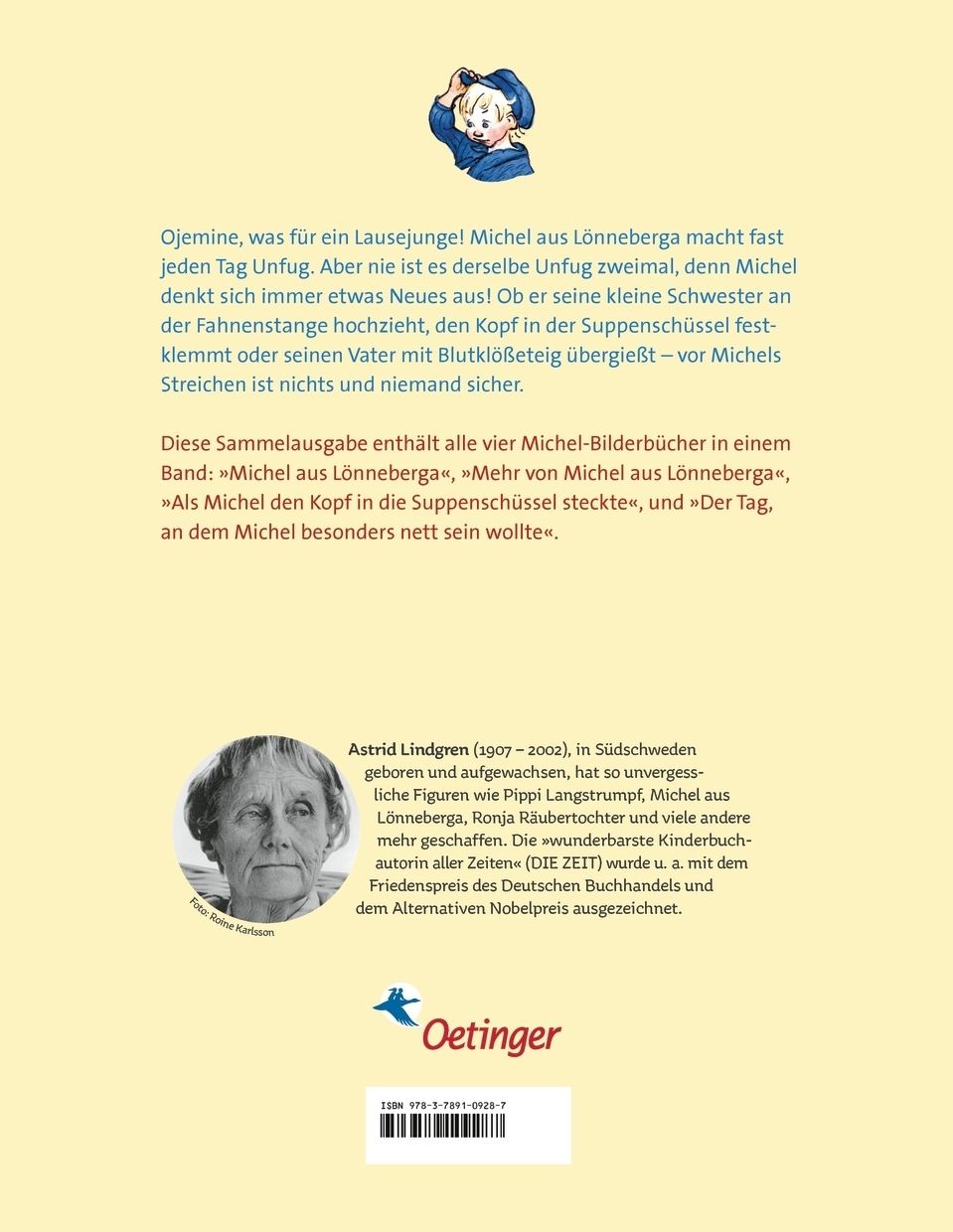 Rückseitencover Die schönsten Geschichten von Michel aus Lönneberga