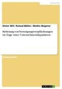 Vorderes Coverbild Befreiung von Versorgungsverpflichtungen im Zuge einer Unternehmensliquidation