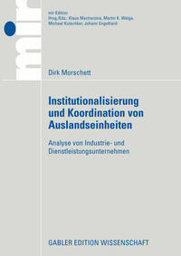 Vorderes Coverbild Institutionalisierung und Koordination von Auslandseinheiten