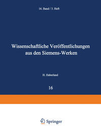 Vorderes Coverbild (hohe Qualität) Wissenschaftliche Veröffentlichungen aus den Siemens-Werken