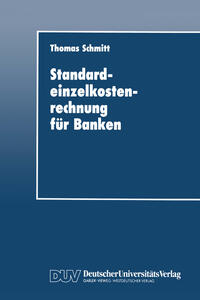 Vorderes Coverbild (hohe Qualität) Standardeinzelkostenrechnung für Banken