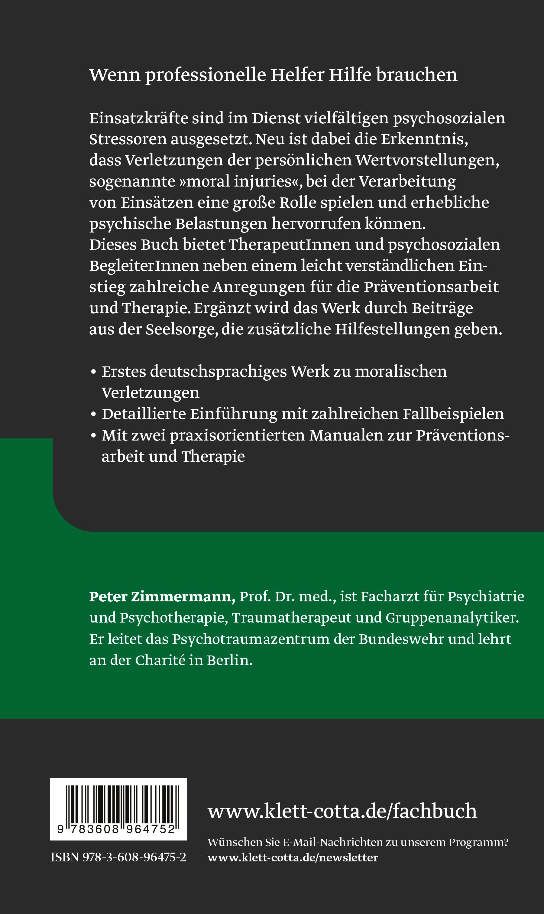 Rückseitencover Trauma und moralische Konflikte