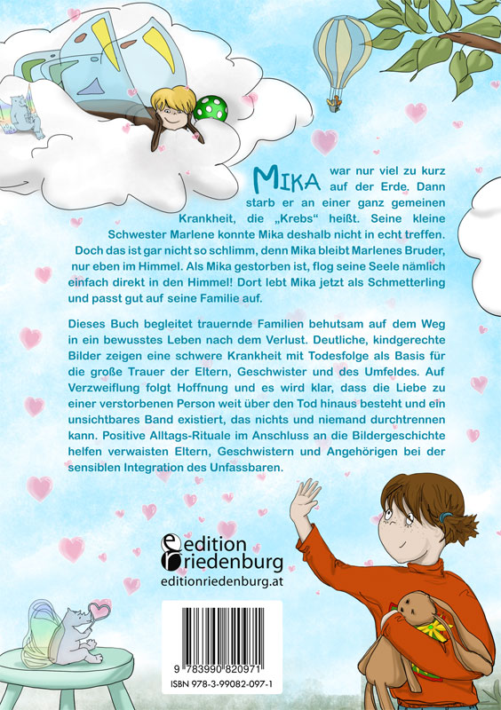 Rückseitencover Mein Bruder lebt jetzt im Himmel - Eine liebevolle Bildergeschichte mit Ritualen für trauernde Familien