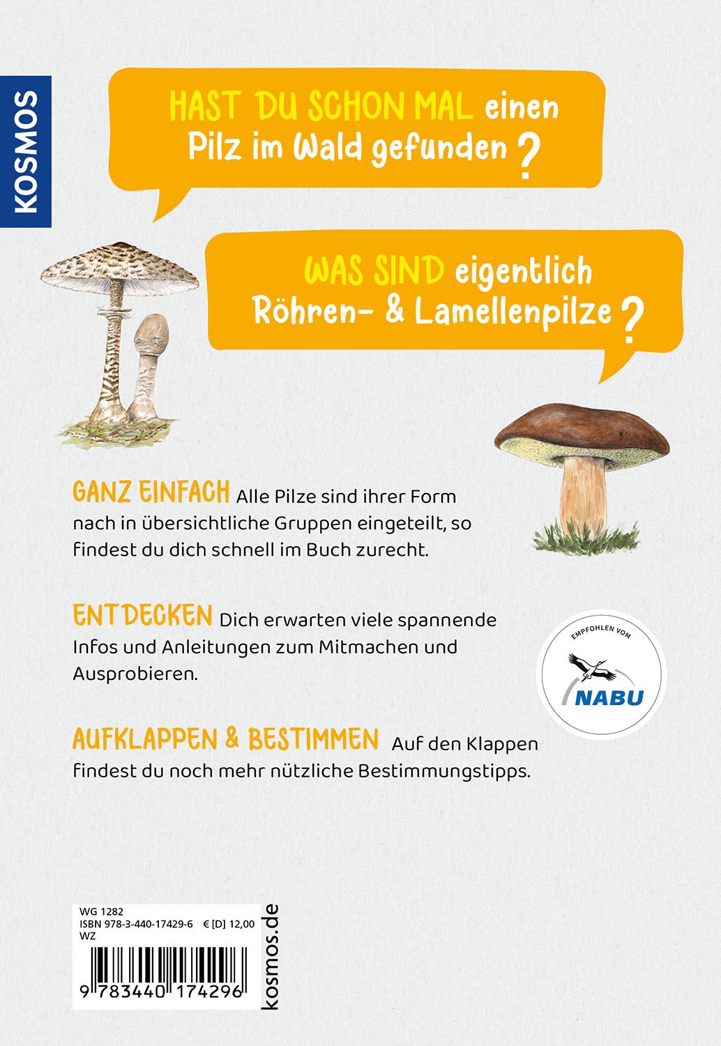 Rückseitencover Welcher Pilz ist das? Kindernaturführer