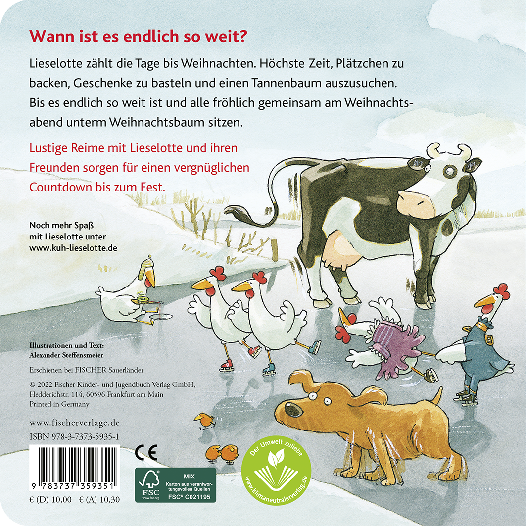 Rückseitencover Lieselotte feiert Weihnachten