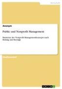 Vorderes Coverbild Public und Nonprofit Management