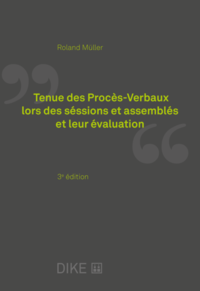 Vorderes Coverbild Tenue et évaluation de procès-verbaux de réunions et d’assemblées