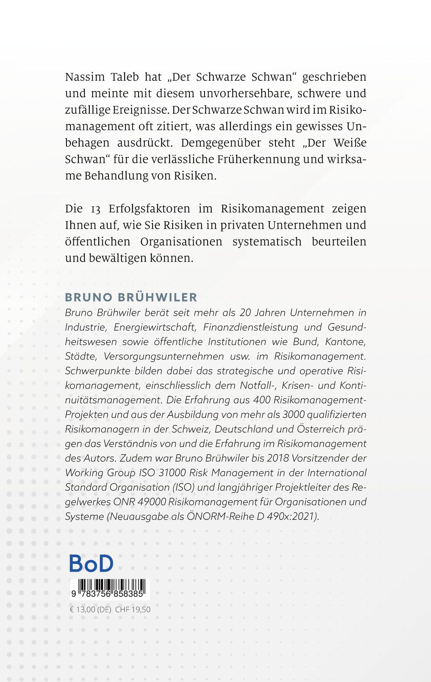 Rückseitencover Der Weiße Schwan
