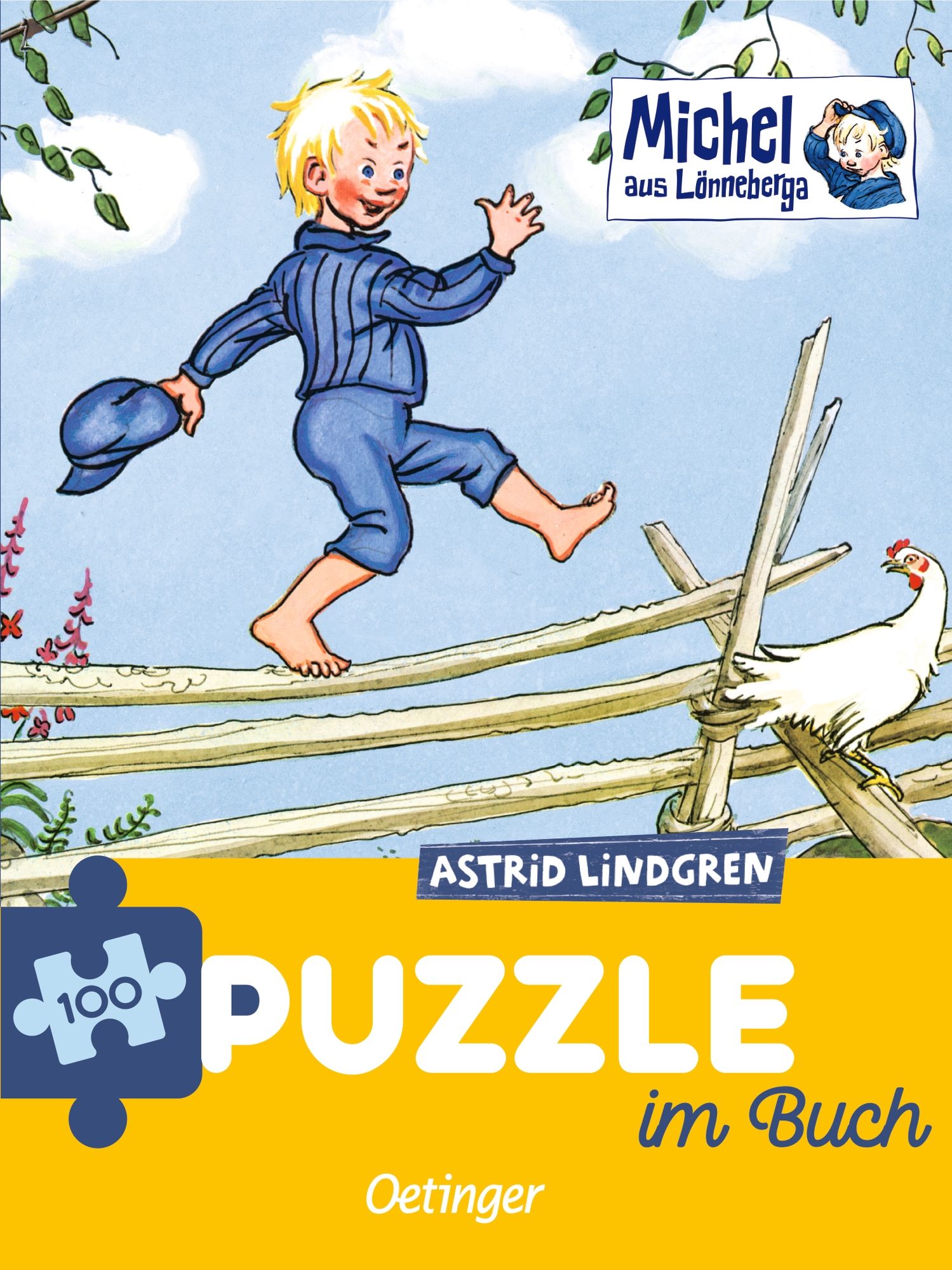 Gesamtes Coverbild Michel aus Lönneberga. Puzzle im Buch. 100 Teile