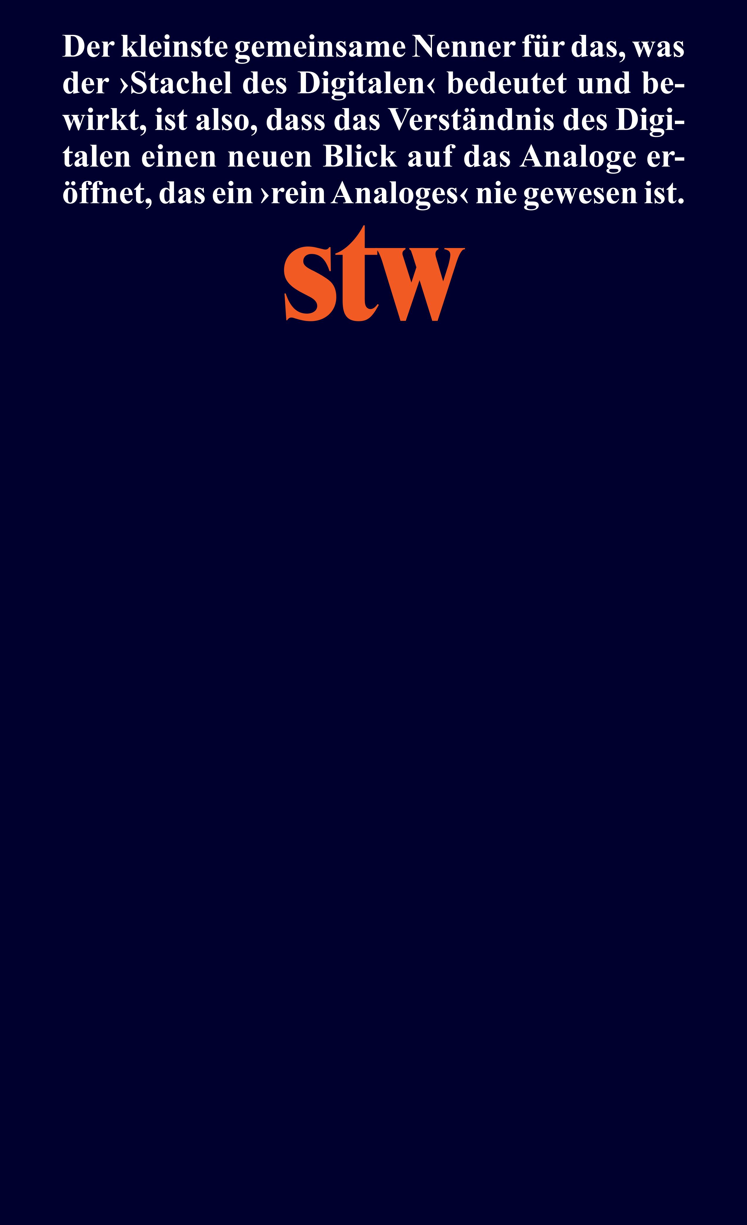 Rückseitencover Der Stachel des Digitalen