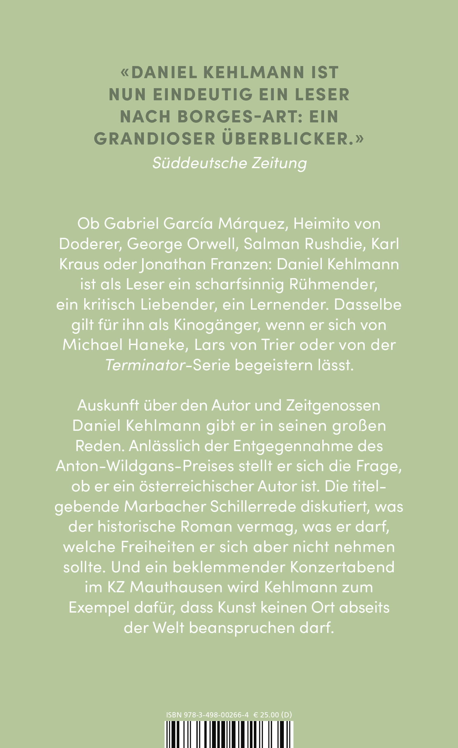 Rückseitencover Sorgt, dass sie nicht zu zeitig mich erwecken