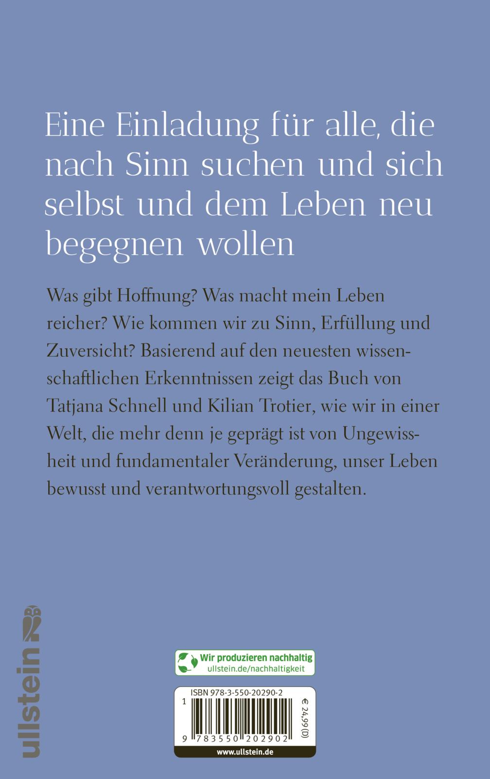 Rückseitencover Sinn finden