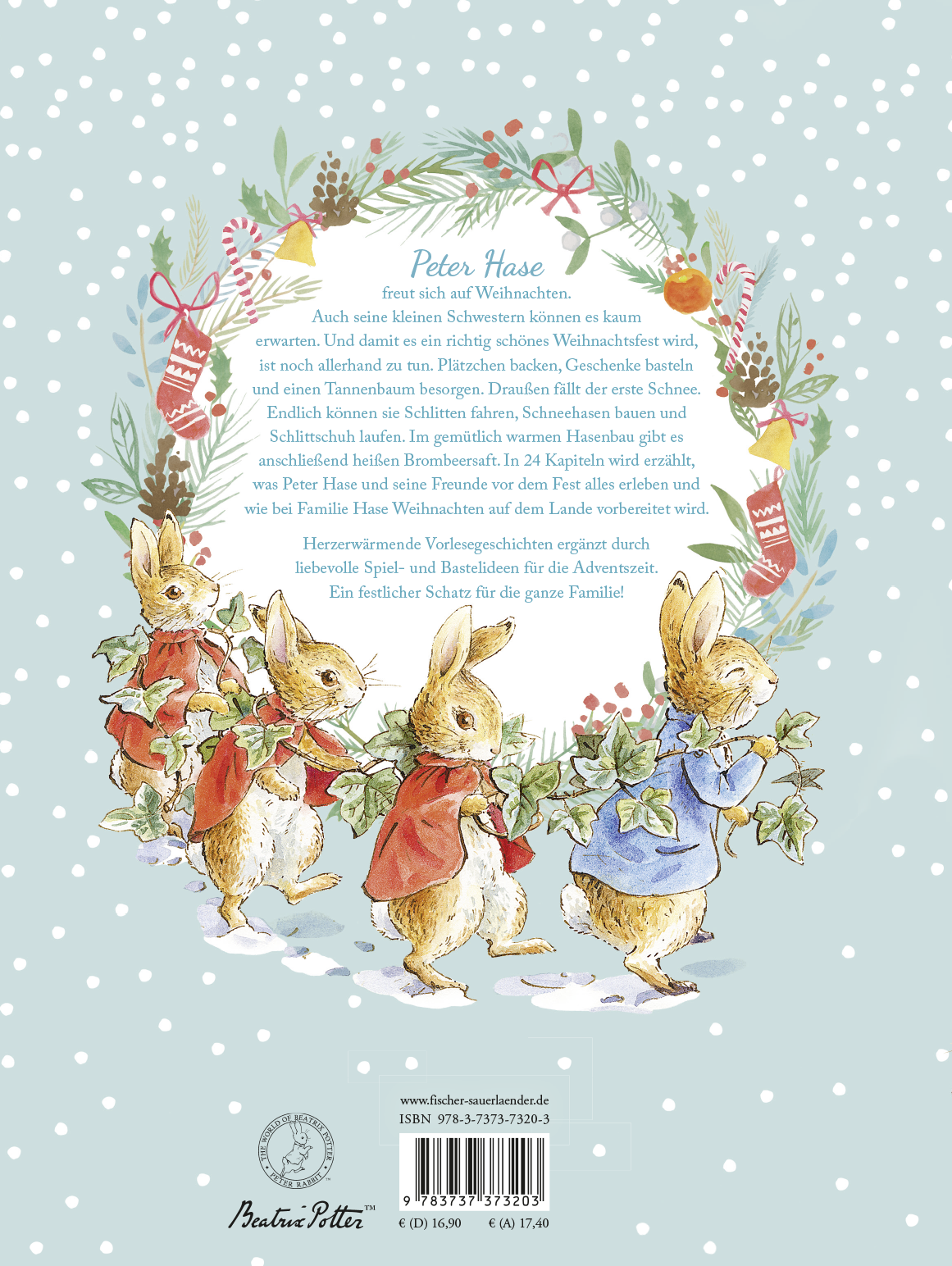 Rückseitencover Die Welt von Peter Hase Weihnachten steht vor der Tür