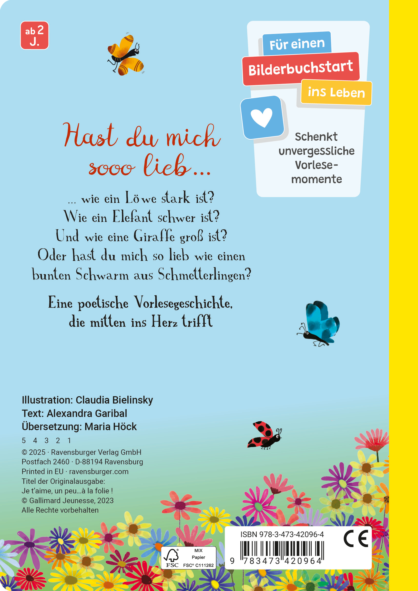 Rückseitencover Ich hab dich lieb … ein bisschen, sehr und noch viel mehr!