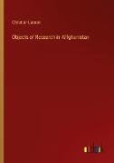 Vorderes Coverbild Objects of Research in Affghanistan