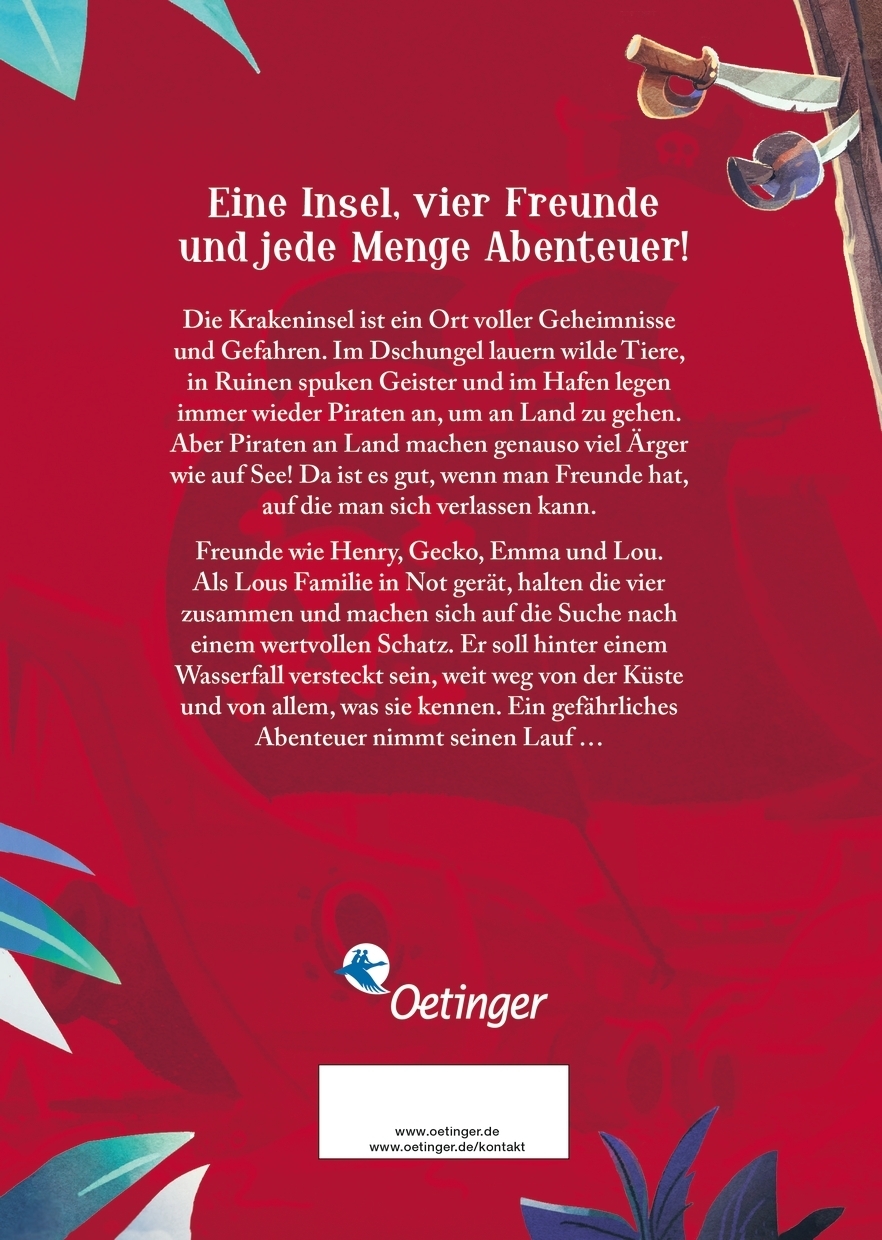 Rückseitencover Die Krakeninsel 1. Piraten in Sicht!