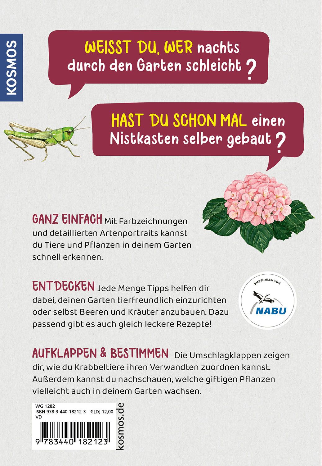 Rückseitencover Was lebt im Garten? Kindernaturführer
