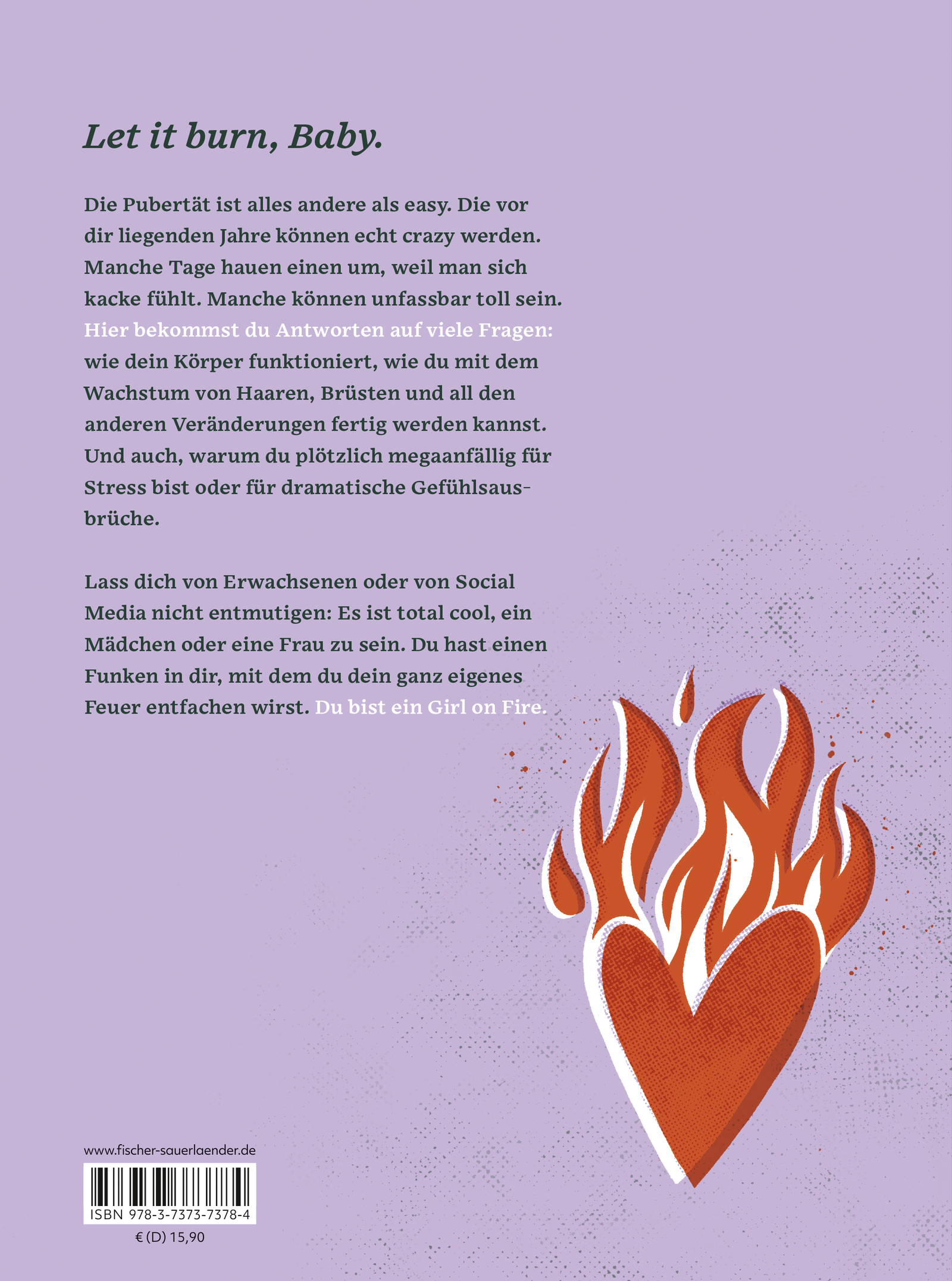 Rückseitencover You are a Girl on Fire