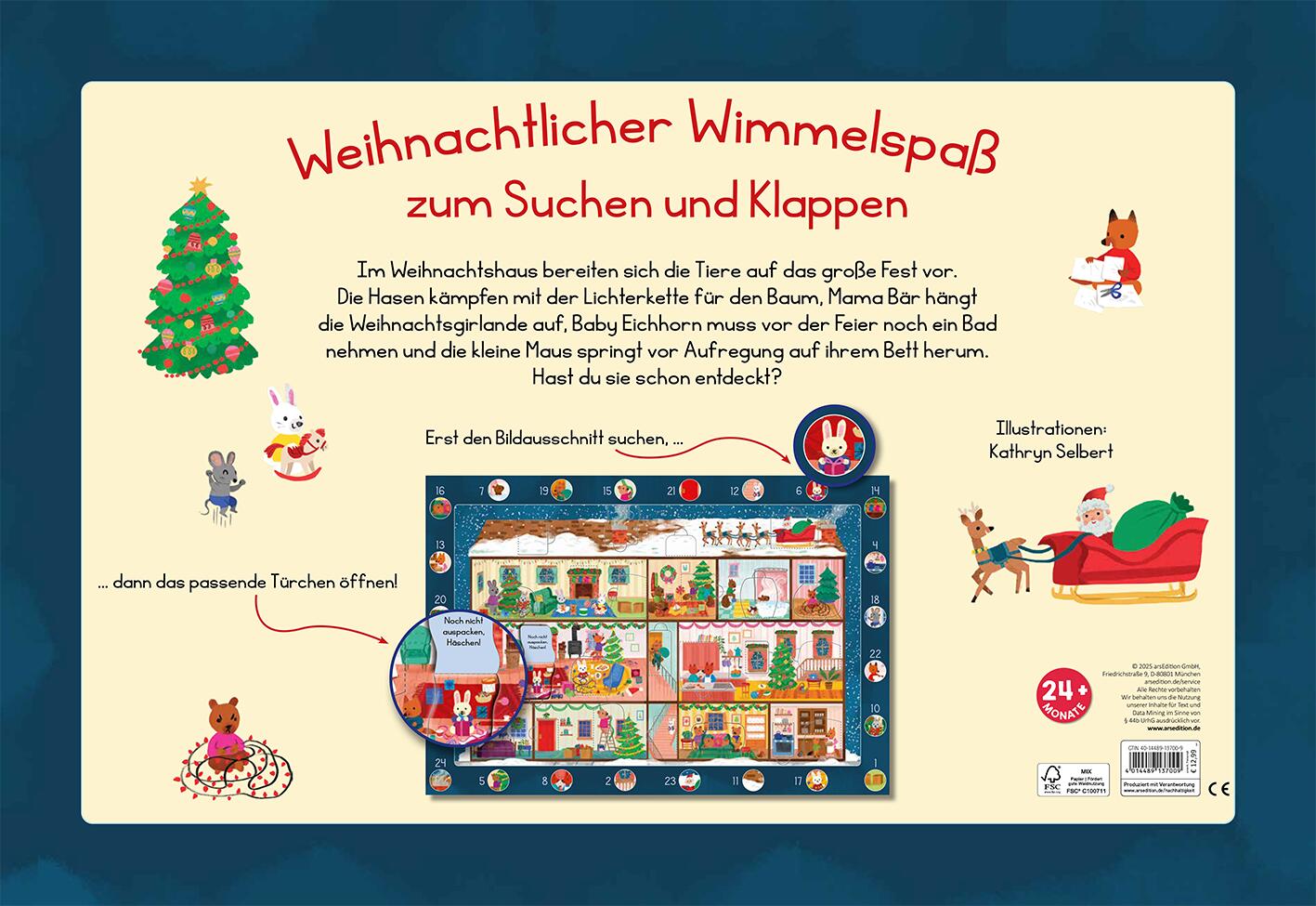 Rückseitencover Mein Wimmel-Adventskalender: Im Weihnachtshaus