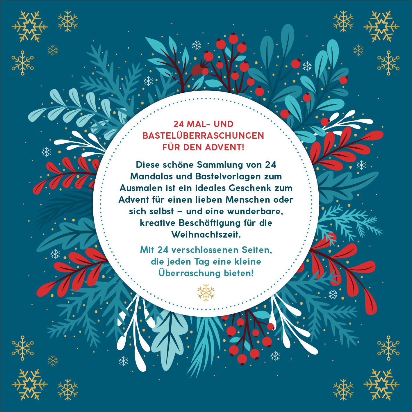 Rückseitencover Ausmal-Adventskalender – Kreative Winterzeit