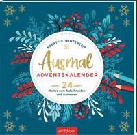 Vorderes Coverbild Ausmal-Adventskalender – Kreative Winterzeit