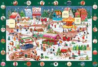 Vorderes Coverbild Mein Wimmel-Adventskalender: Auf dem Weihnachtsmarkt