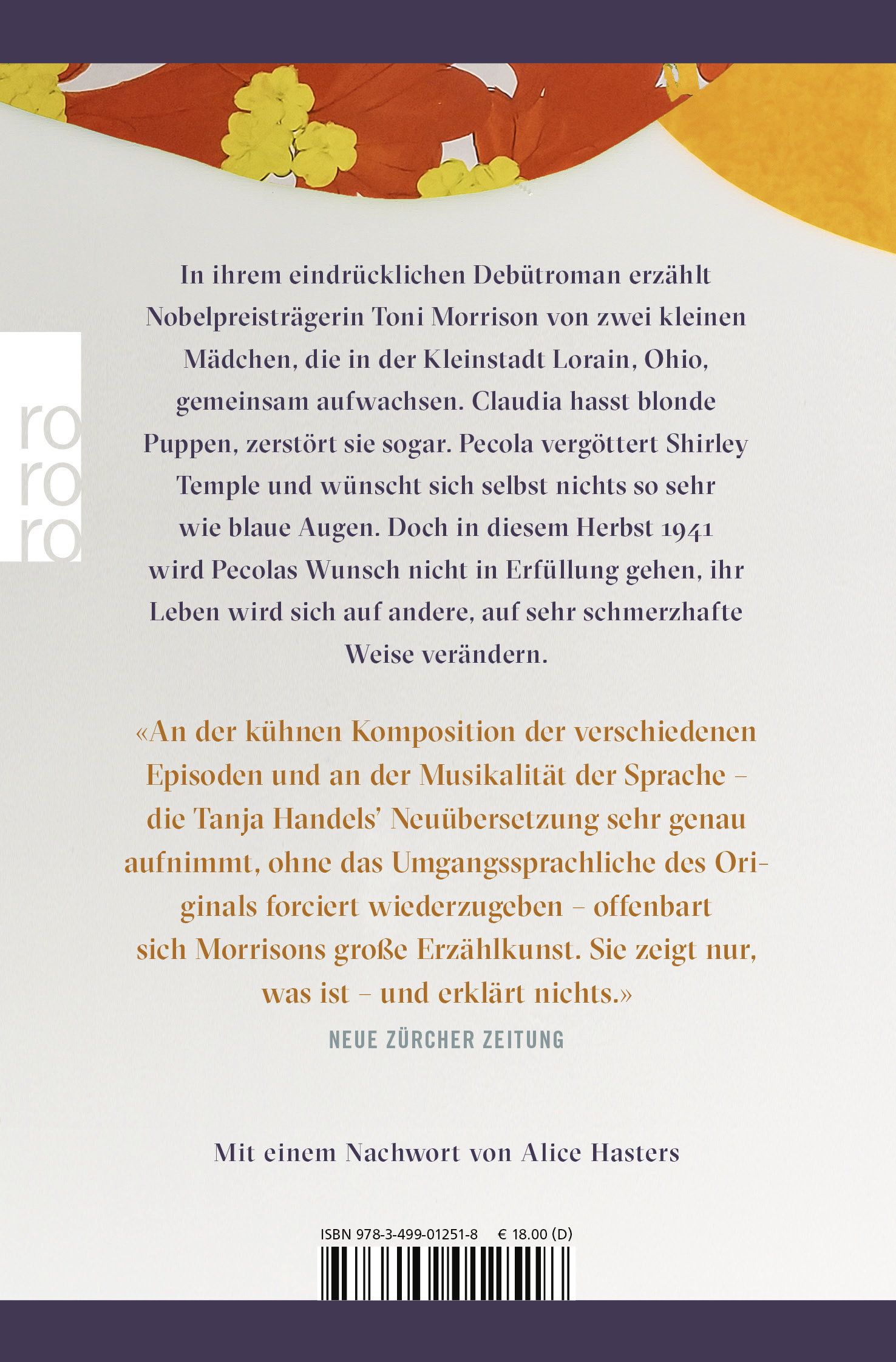 Rückseitencover Sehr blaue Augen