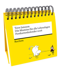 Vorderes Coverbild Die Mumins für alle Lebenslagen. Postkartenkalender 2026