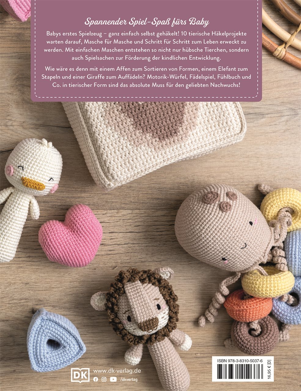 Rückseitencover Babys erstes Spielzeug häkeln