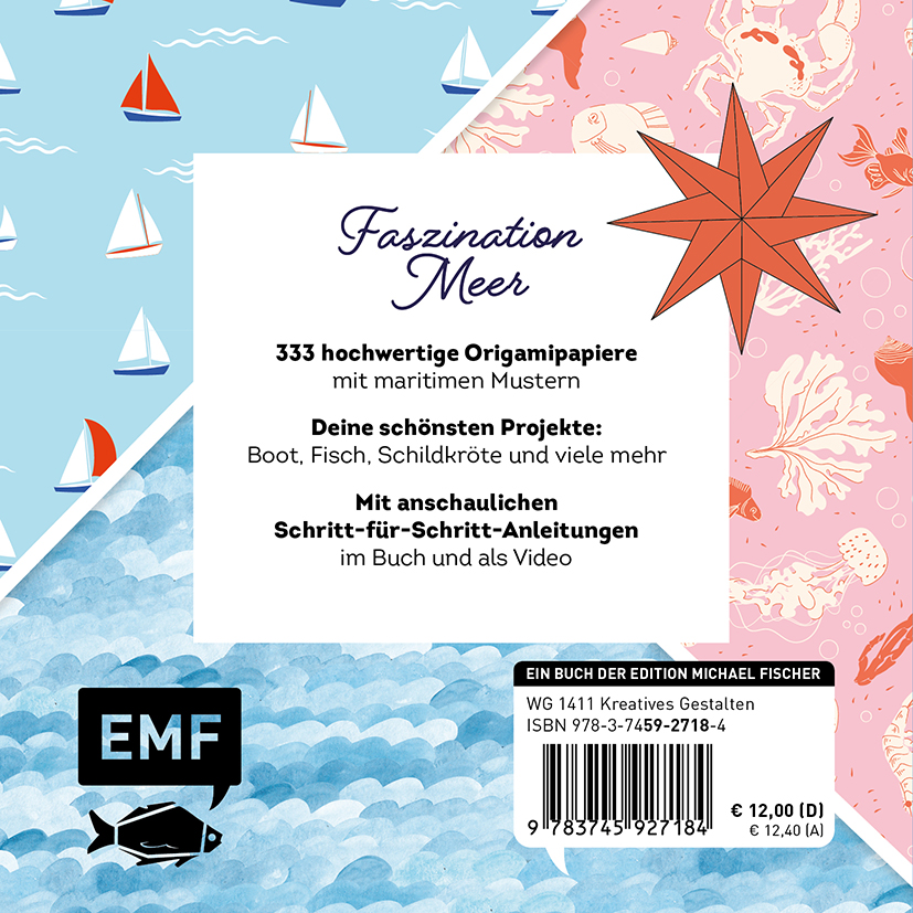 Rückseitencover 333 Origami – Faszination Meer – Maritime Papiere falten