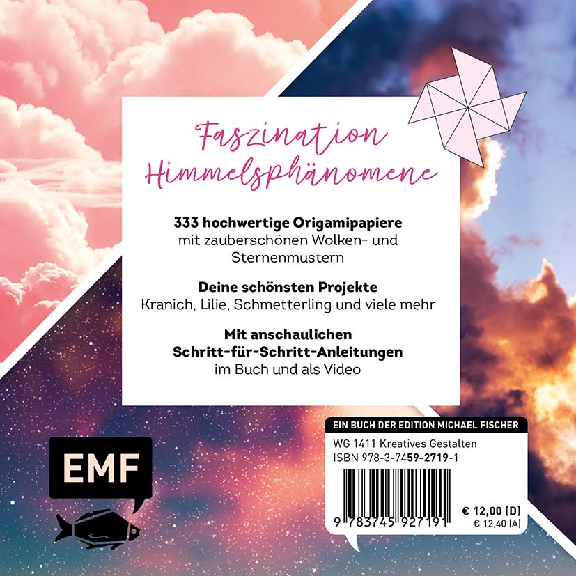 Rückseitencover 333 Origami – Beautiful Sky – Zauberschöne Papiere falten
