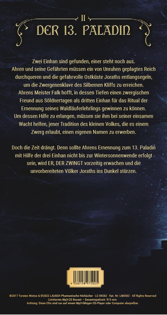 Rückseitencover Die Ernennung: Der 13. Paladin Band II
