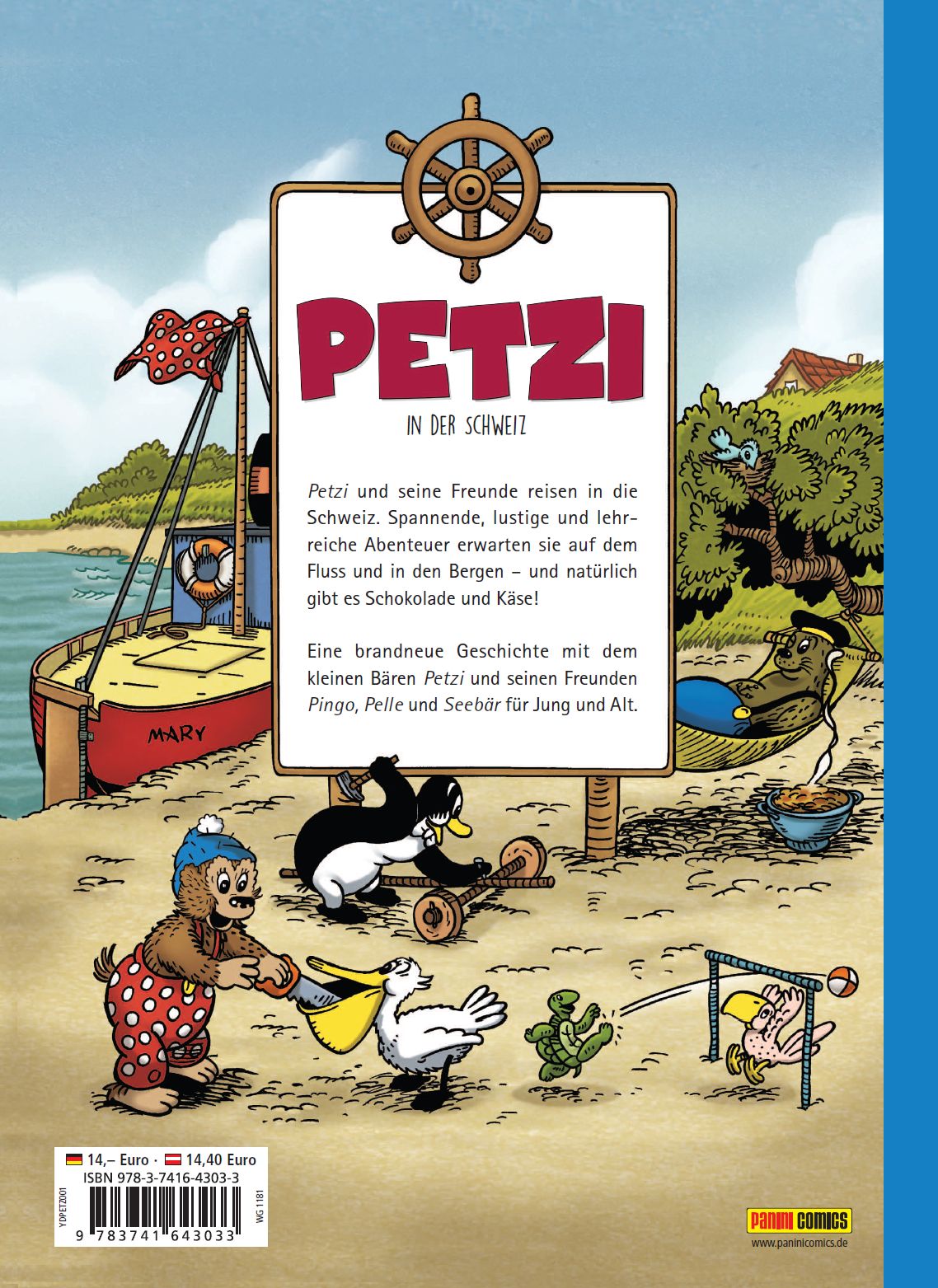 Rückseitencover Petzi in der Schweiz