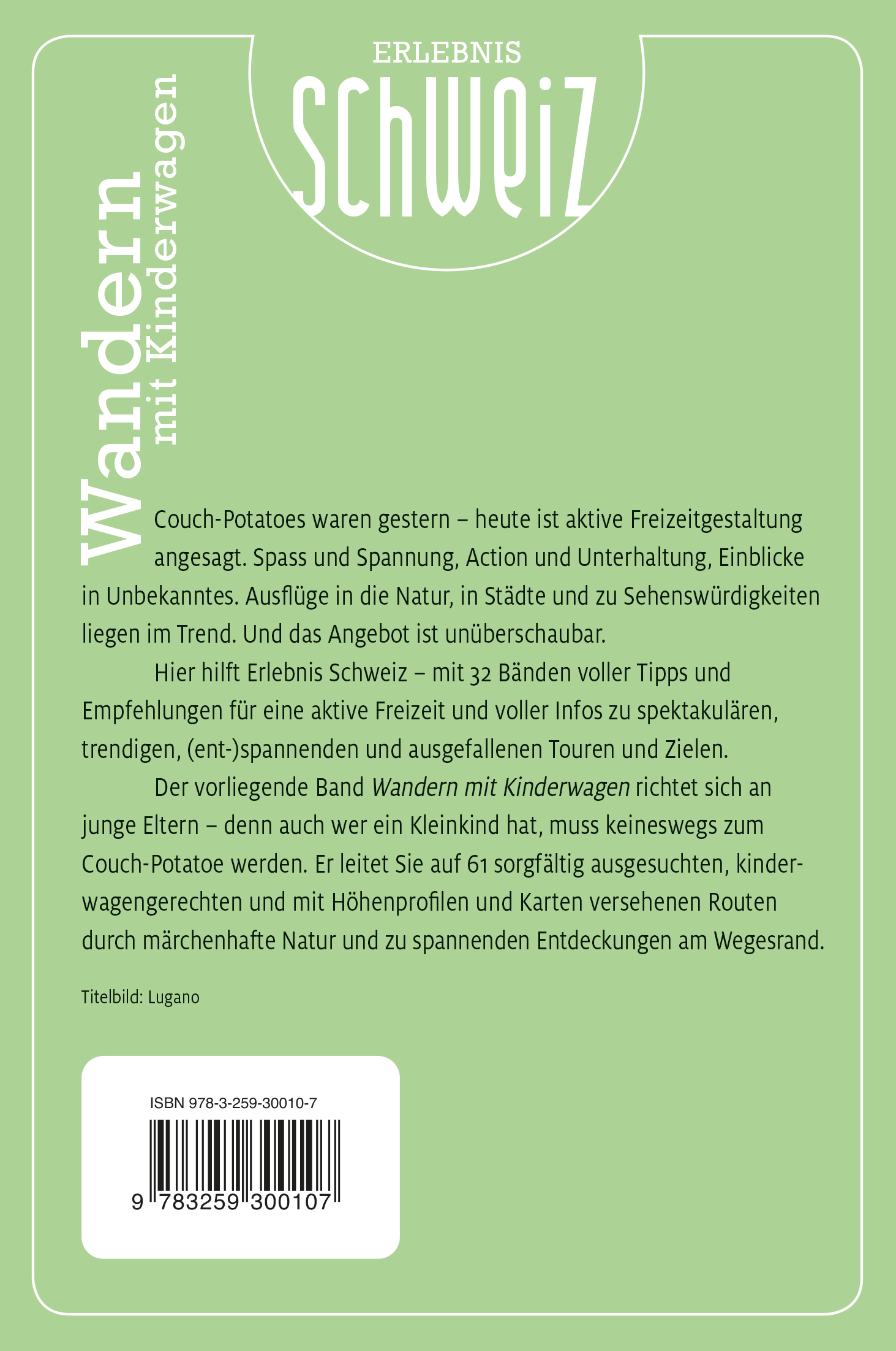 Rückseitencover Kümmerly+Frey Erlebnis Schweiz Wandern mit Kinderwagen - Wanderführer