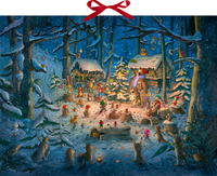Vorderes Coverbild Wand-Adventskalender - Tierischer Chor im Winterwald