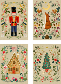 Vorderes Coverbild A5-Graspapier-Adventskalender - Weihnachtszauber