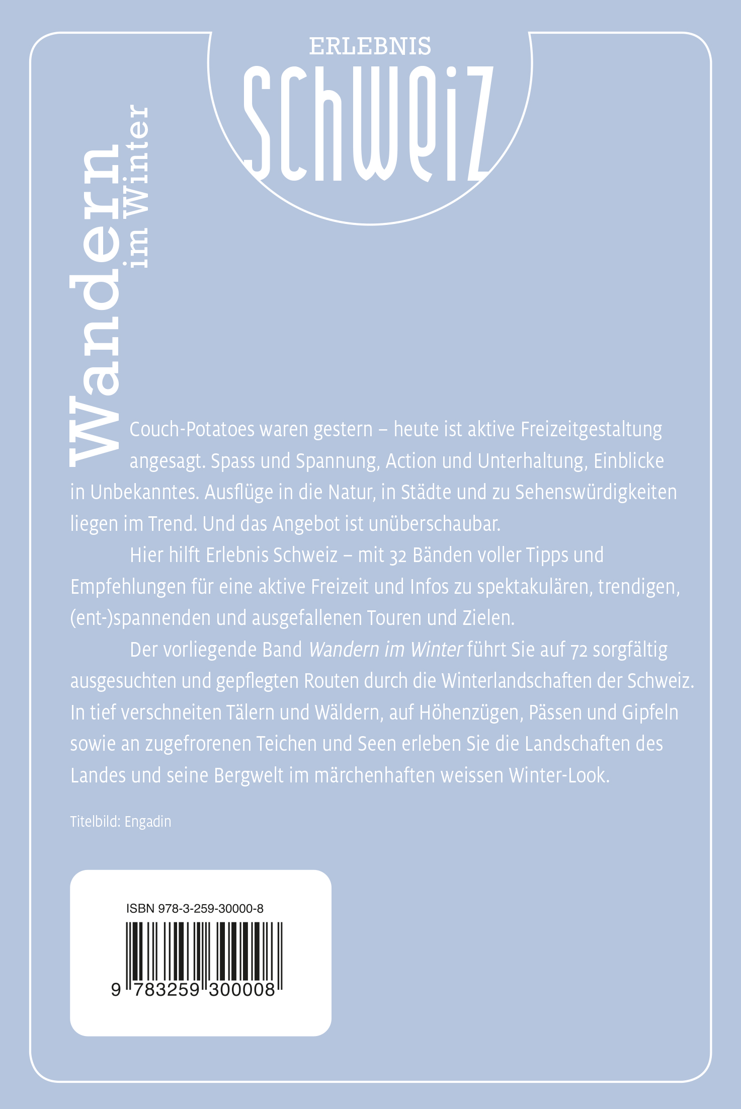 Rückseitencover Kümmerly+Frey Erlebnis Schweiz Wandern im Winter - Wanderführer
