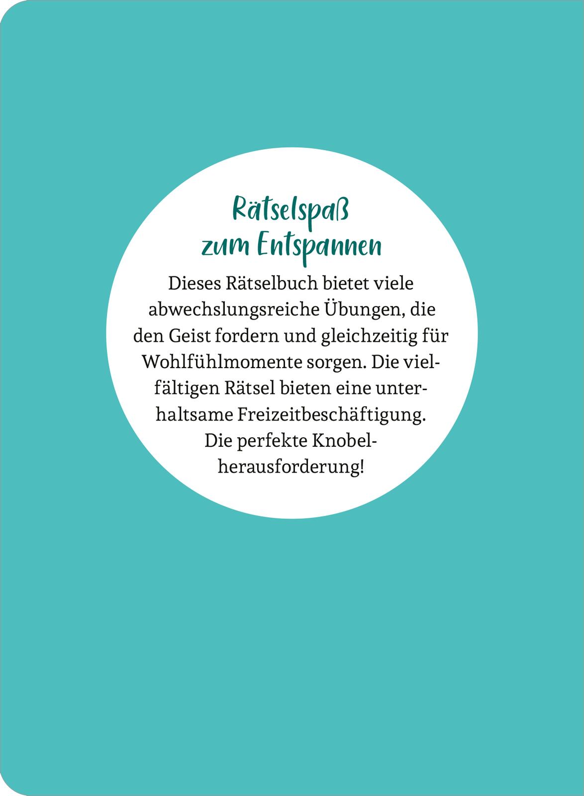 Rückseitencover Kleine Auszeit – Gedächtnistraining