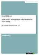 Vorderes Coverbild New Public Management und öffentliche Verwaltung