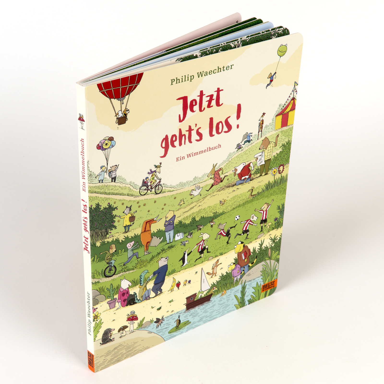 Gesamtes Coverbild Jetzt geht's los. Ein Wimmelbuch