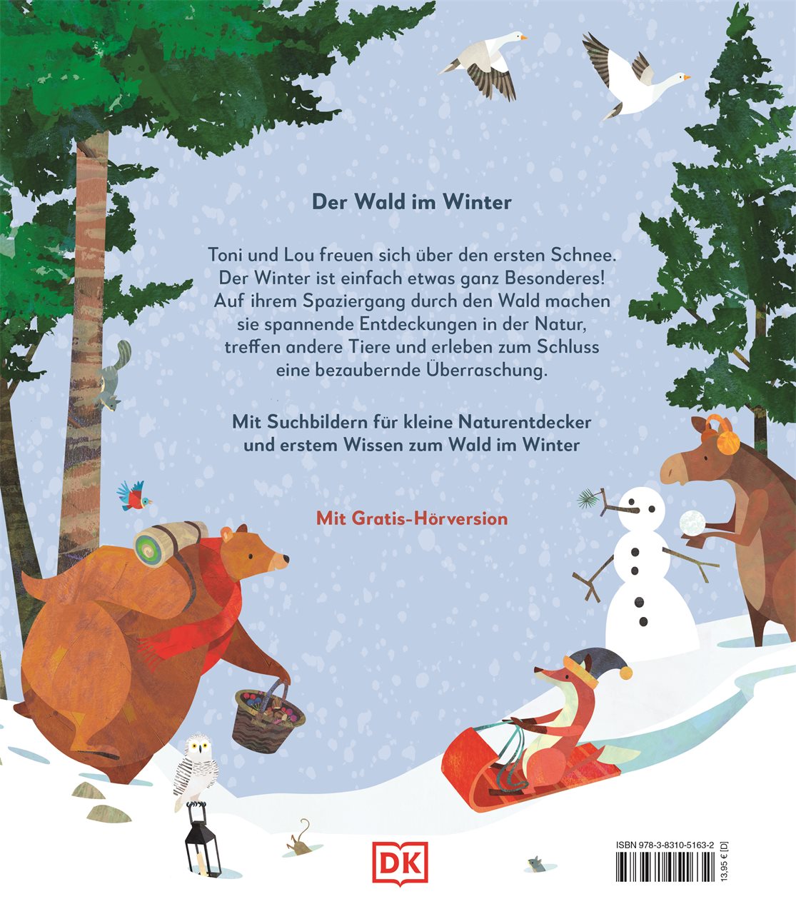 Rückseitencover Toni & Lou. Eine Nacht im Winterwald