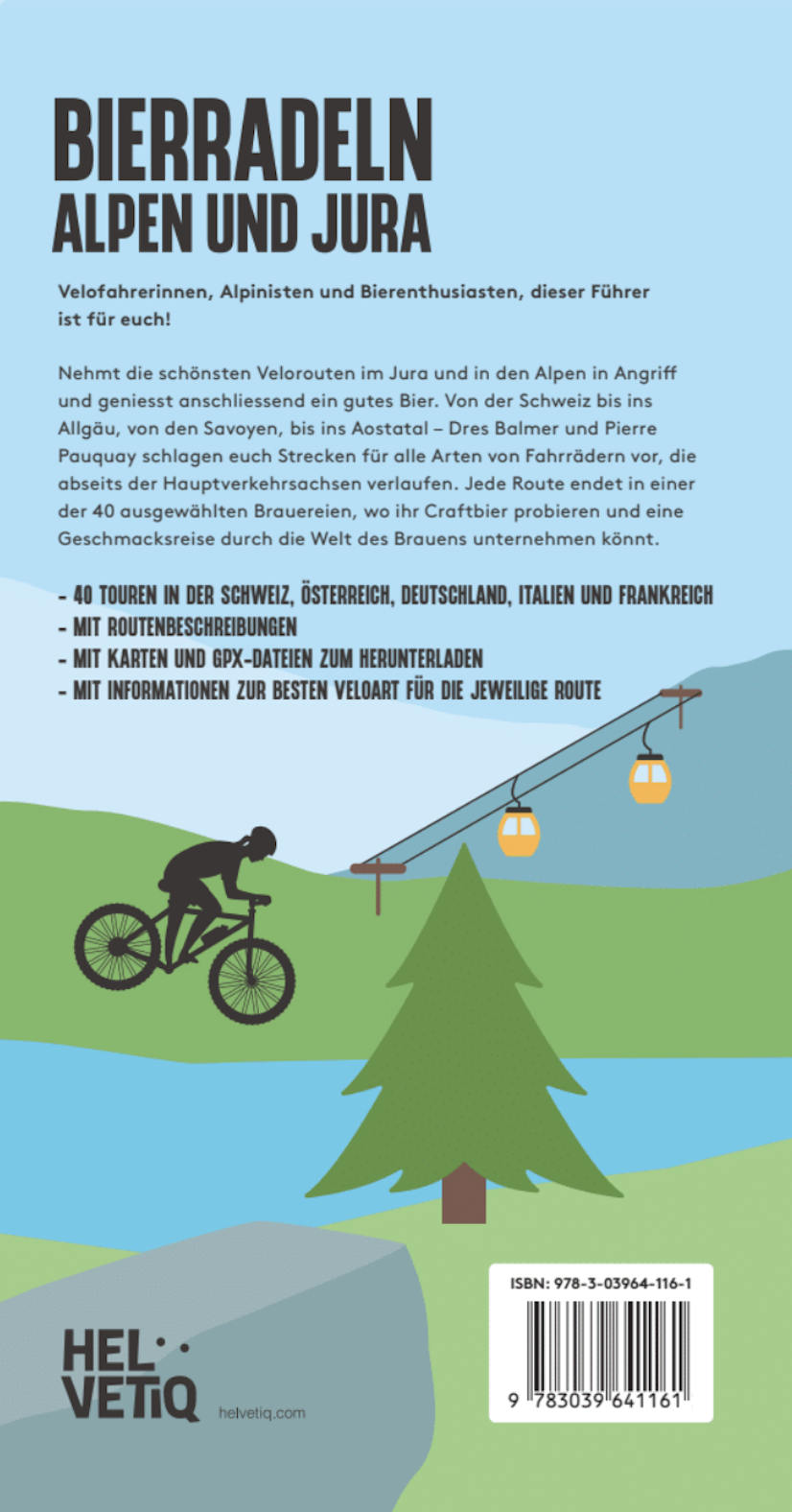 Rückseitencover Bierradeln Alpen und Jura