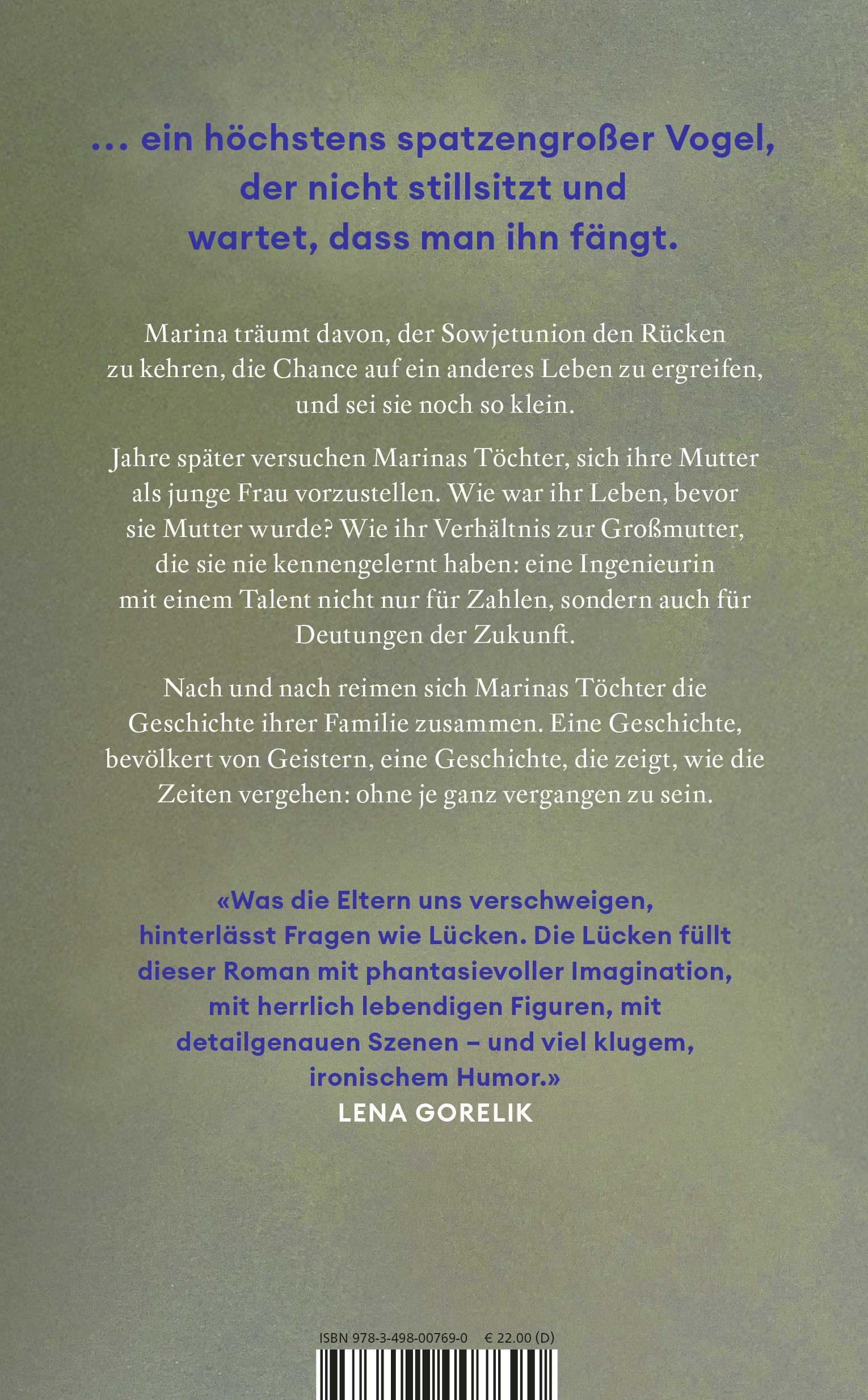 Rückseitencover Eine Chance ist ein höchstens spatzengroßer Vogel